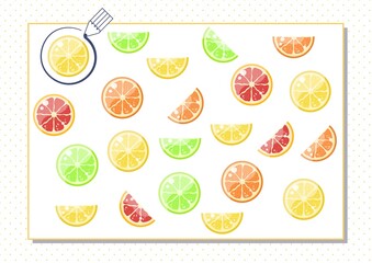 Circle yellow color. Kindergarten worksheet to help children strengthen his visual discrimination skills. Apple.