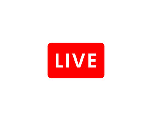 Live stream button vector icon