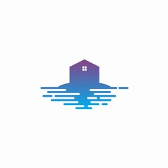 design logo creative home and lake
