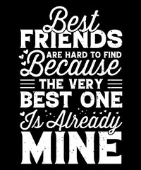 Friendship quote typography design for print items