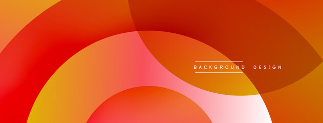 Abstract overlapping lines and circles geometric background with gradient colors