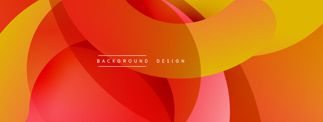 Abstract overlapping lines and circles geometric background with gradient colors