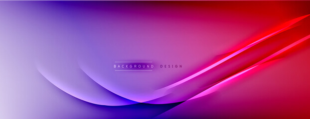 Abstract background - lines composition created with lights and shadows. Technology or business digital template. Trendy simple fluid color gradient abstract background with dynamic