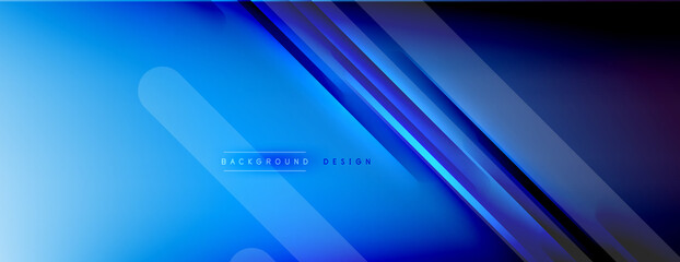 Abstract background - lines composition created with lights and shadows. Technology or business digital template. Trendy simple fluid color gradient abstract background with dynamic