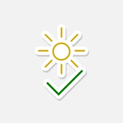 UV protection icon. Sun check icon