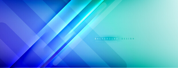 Abstract background - lines composition created with lights and shadows. Technology or business digital template. Trendy simple fluid color gradient abstract background with dynamic