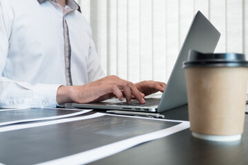 Programmer, Man working with computer programming, professional development, and coding technology, working on high-quality visual software development websites