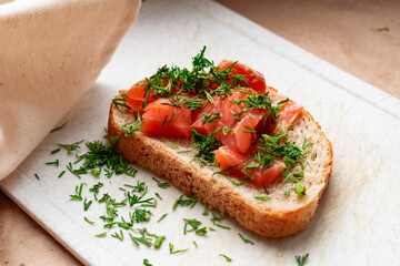 bruschetta with tomato and basil