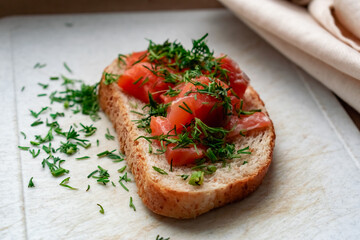 bruschetta with tomato and basil
