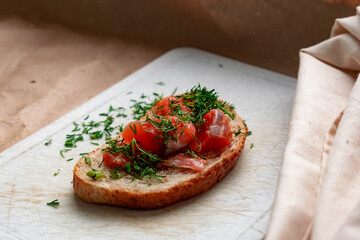 bruschetta with tomato and basil