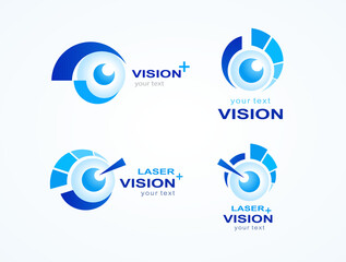 Set logo eye silhouette vision view optics