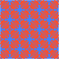 Fototapeta premium abstract background with blue and orange patterns. ornament for wallpapers and backgrounds.