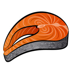raw salmon steak