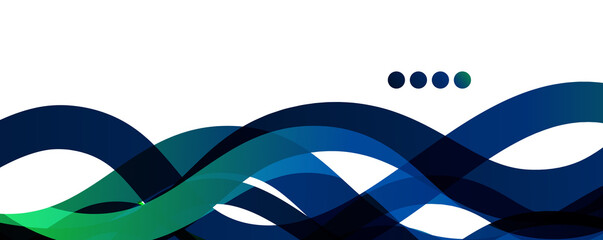 Abstract background - transparent overlapping wavy lines on white pattern. Vector Illustration For Wallpaper, Banner, Background, Landing Page