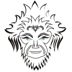 lion head vector