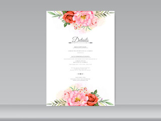 Wedding cards template  beautiful floral design