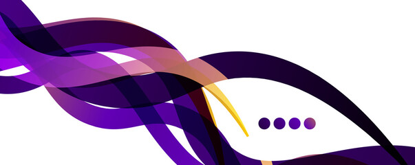 Abstract background - transparent overlapping wavy lines on white pattern. Vector Illustration For Wallpaper, Banner, Background, Landing Page