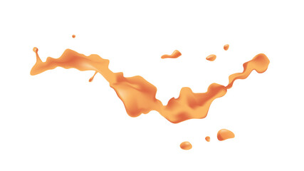 orange liquid splash realistic drops and splashes isolated on white background fruits juice splashing concept horizontal