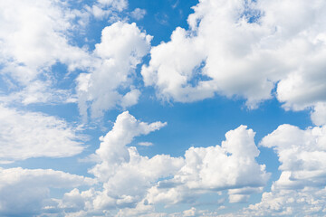 Beautiful landscape of blue sky and white clouds