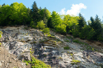 rocky foot of the mountain