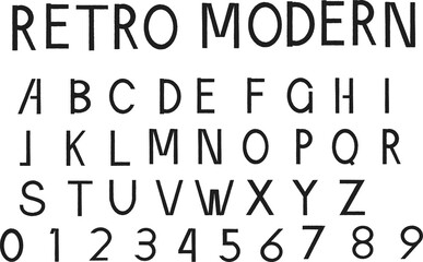 Retro Modern Font _ stylized ector font 