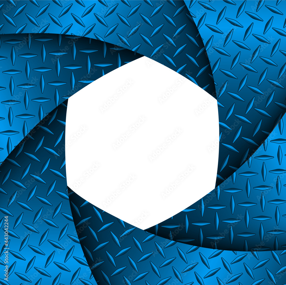Poster 3d shutter icon with diamond plate texture