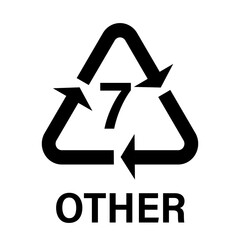 Recyclable plastic OTHER or О Simple icon on product packaging and box
