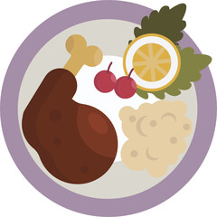 Simple Thanksgiving Icon. 