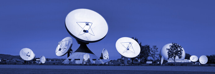 Satellite dishes near Munich, Germany