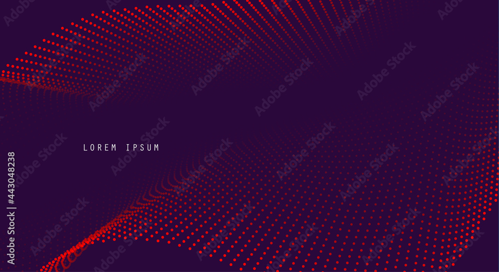 Aufkleber Vector background with color abstract wave dots