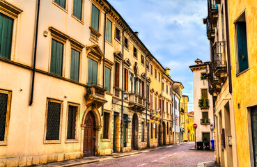 Fototapeta na wymiar Architecture of the old town of Vicenza, Italy