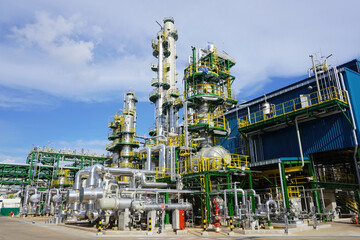 Factory of oil and gas refinery industrial plant