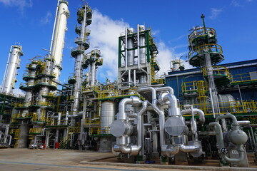 Factory of oil and gas refinery industrial plant