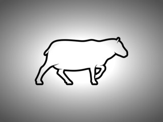 Sheep Silhouette. Isolated Vector Animal Template for Logo Company, Icon, Symbol etc