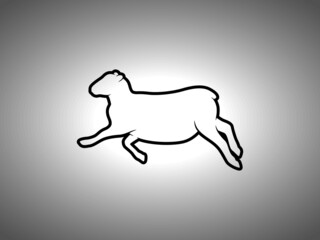 Sheep Silhouette. Isolated Vector Animal Template for Logo Company, Icon, Symbol etc