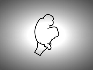 Chimpanzee Silhouette. Isolated Vector Animal Template for Logo Company, Icon, Symbol etc