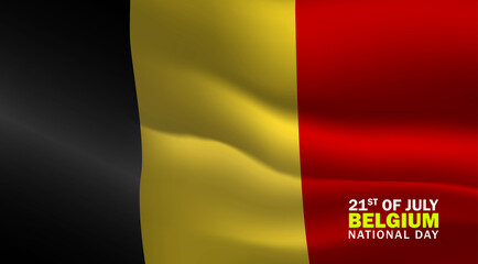 National Day of the Belgium Vector Background. Twenty-One of July Illustration Design for Banner, Greeting Card, Invitation or Holiday Poster.