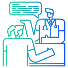 Fototapeta premium doctor consultation icon