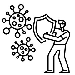 Obraz premium virus icon