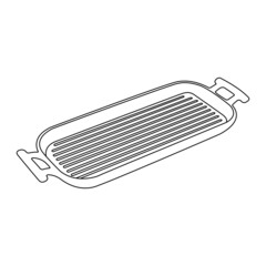 A long pan use for cooking in the kitchen vector