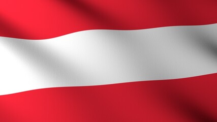 Flag of The Austria. Flag's image are rendered in real 3D software.