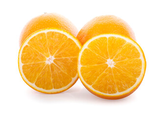 Orange fruit isolated on white background