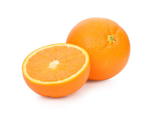 Orange fruit isolated on white background