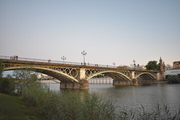 Fototapeta na wymiar Triana Bridge Seville, Spain