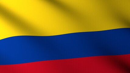 Flag of The Colombia. Flag's image are rendered in real 3D software.