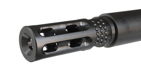 Compensator on the end of a gun