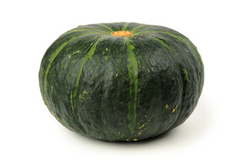  Green pumpkin isolated on the white background .