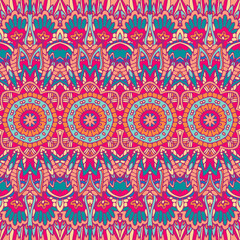 Geometric doodle colorful abstract decorative vector seamless ornamental pattern