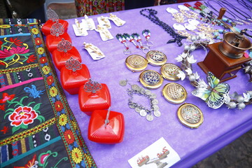 Fototapeta premium Palestinian heritage, Palestinian hand embroidery and other handicrafts. 