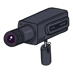 CCTV Illustration. Vector Cartoon Security Camera
